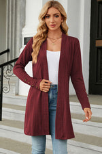 Open Front Long Sleeve Cardigan